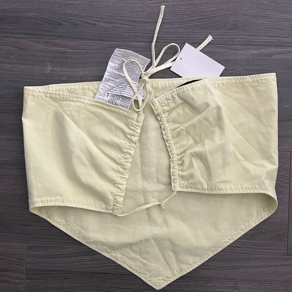 Zara Soft Yellow Bandana Top - Picture 3 of 3